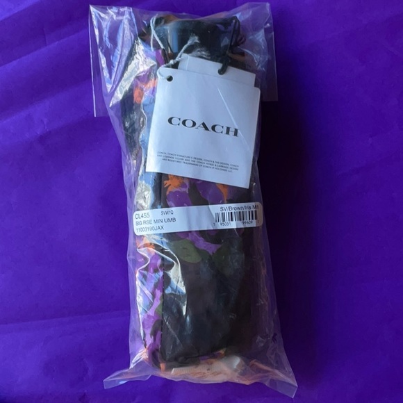 ☔️ COACH MINI UMBRELLA IN SIGNATURE ROSE PRINT ☔️ - Picture 5 of 16